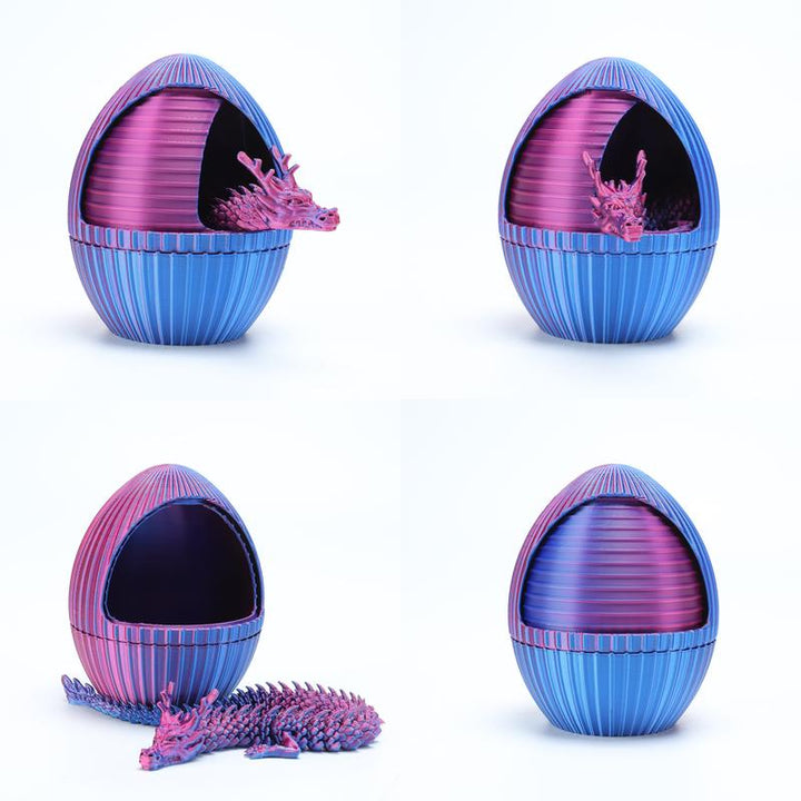 Purple Spinning Gear Dragon Egg -3D Printing -Cool Desktop Decoration Leisure Toys Dragon Toy