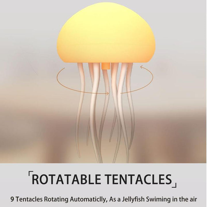 Jellyfish Design Night Light, 1 Count Rechargeable Jellyfish Table Lamp, LED Jellyfish Decorative Light for Bedroom, Living Room Decoration, Jellyfish Lamp for Home Decor