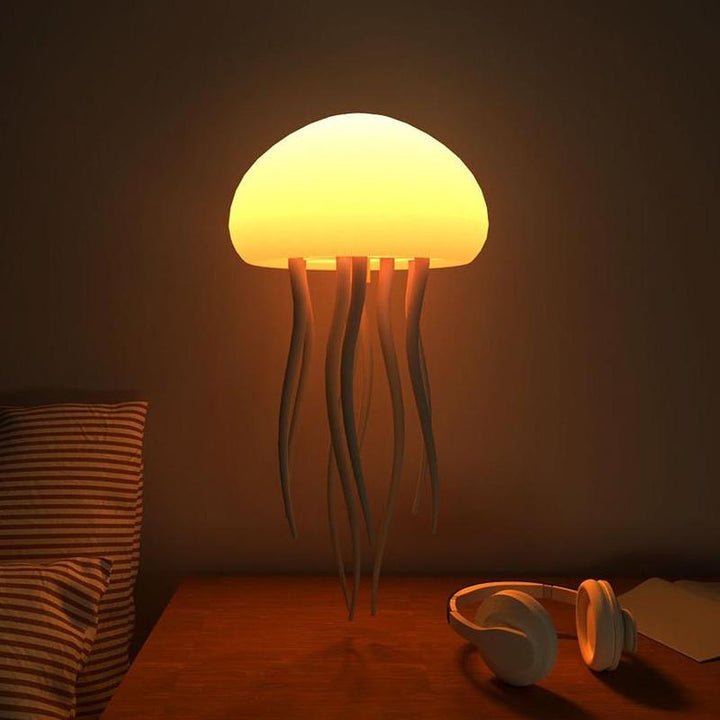 Jellyfish Design Night Light, 1 Count Rechargeable Jellyfish Table Lamp, LED Jellyfish Decorative Light for Bedroom, Living Room Decoration, Jellyfish Lamp for Home Decor