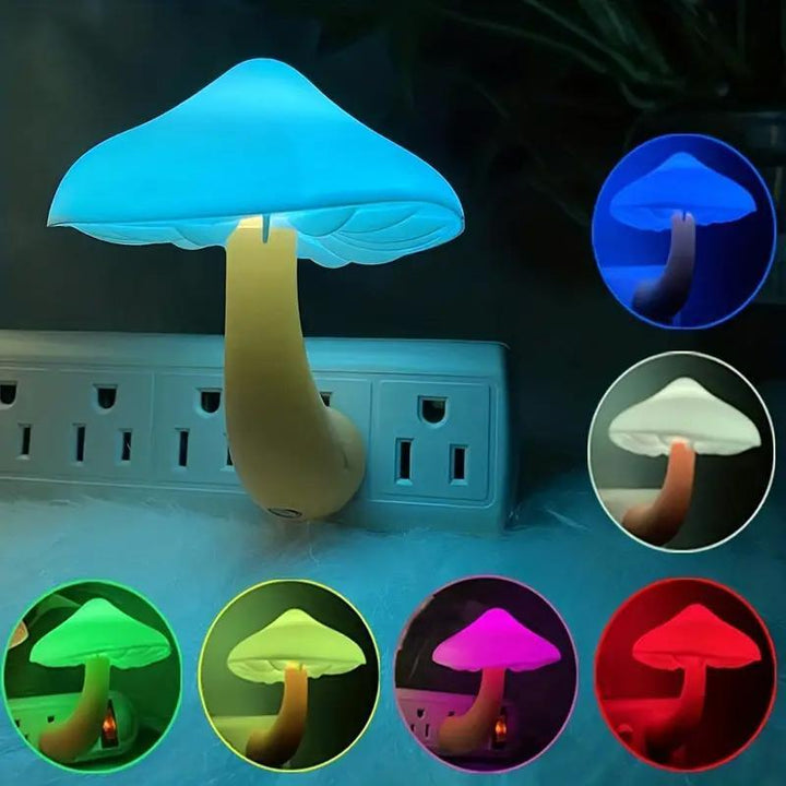 Mushroom Shaped Night Light with Light Sensor (1 Count), Color Changing Mushroom Lamp, LED Lights for Bedroom, Decorative Light for Bedroom