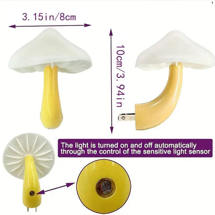 Mushroom Shaped Night Light with Light Sensor (1 Count), Color Changing Mushroom Lamp, LED Lights for Bedroom, Decorative Light for Bedroom