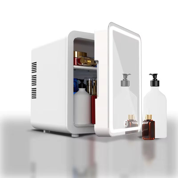 Portable 4L Mini Fridge for Car, Camping, Travel, Skincare Drink Cooler and Warmer, Small Fridge for Drinks, Snacks, Dormitory